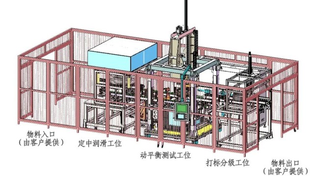 全自动轮胎平衡机，可在线检测静不平衡和动不平衡！